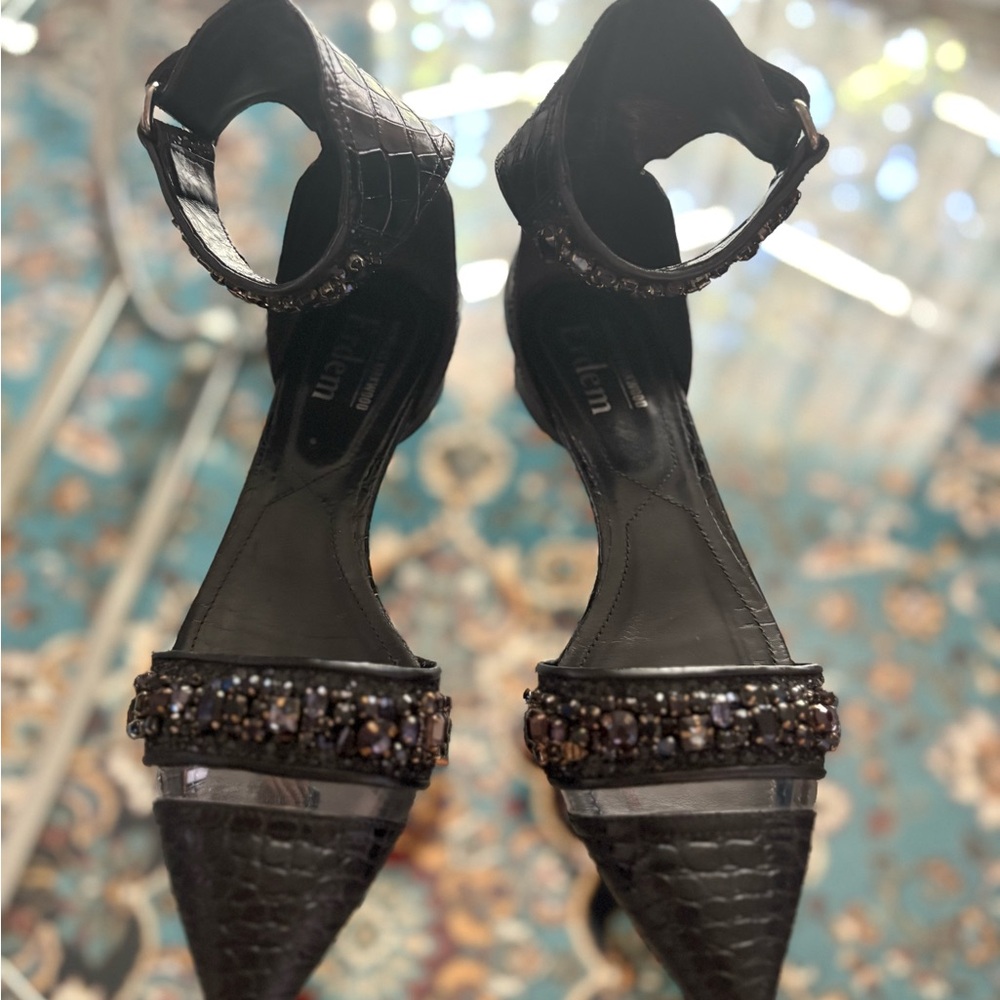 Erdem Elegant Black Embellished Women's Shoes, size 40